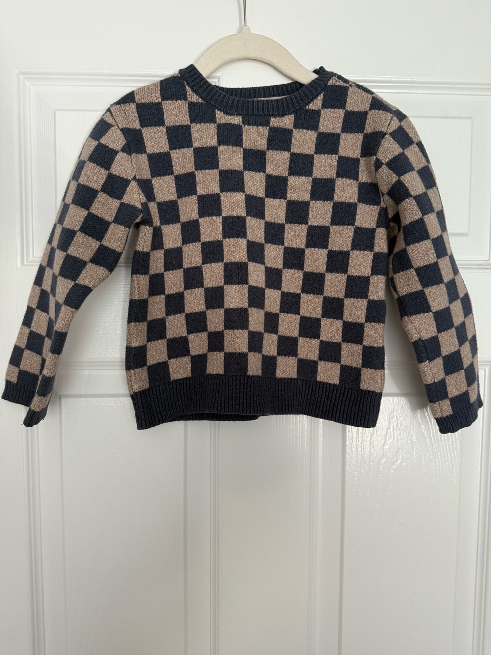 Tommy Bahama Classic Check Crewneck Sweater in Navy and Beige- size 4t - Picture 1 of 4